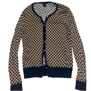 women’s ann taylor cardigan button up shirt printed